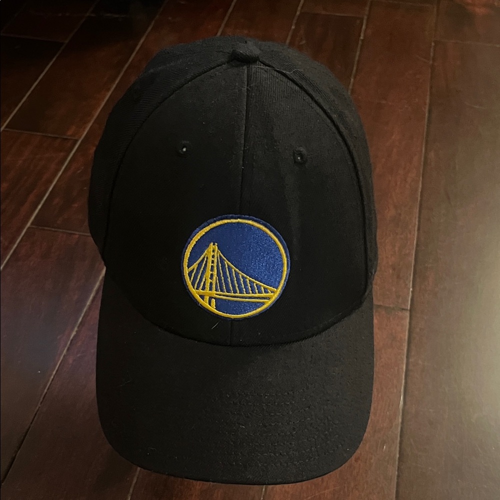 47 Black Golden State Warriors Embroidered Logo Cap